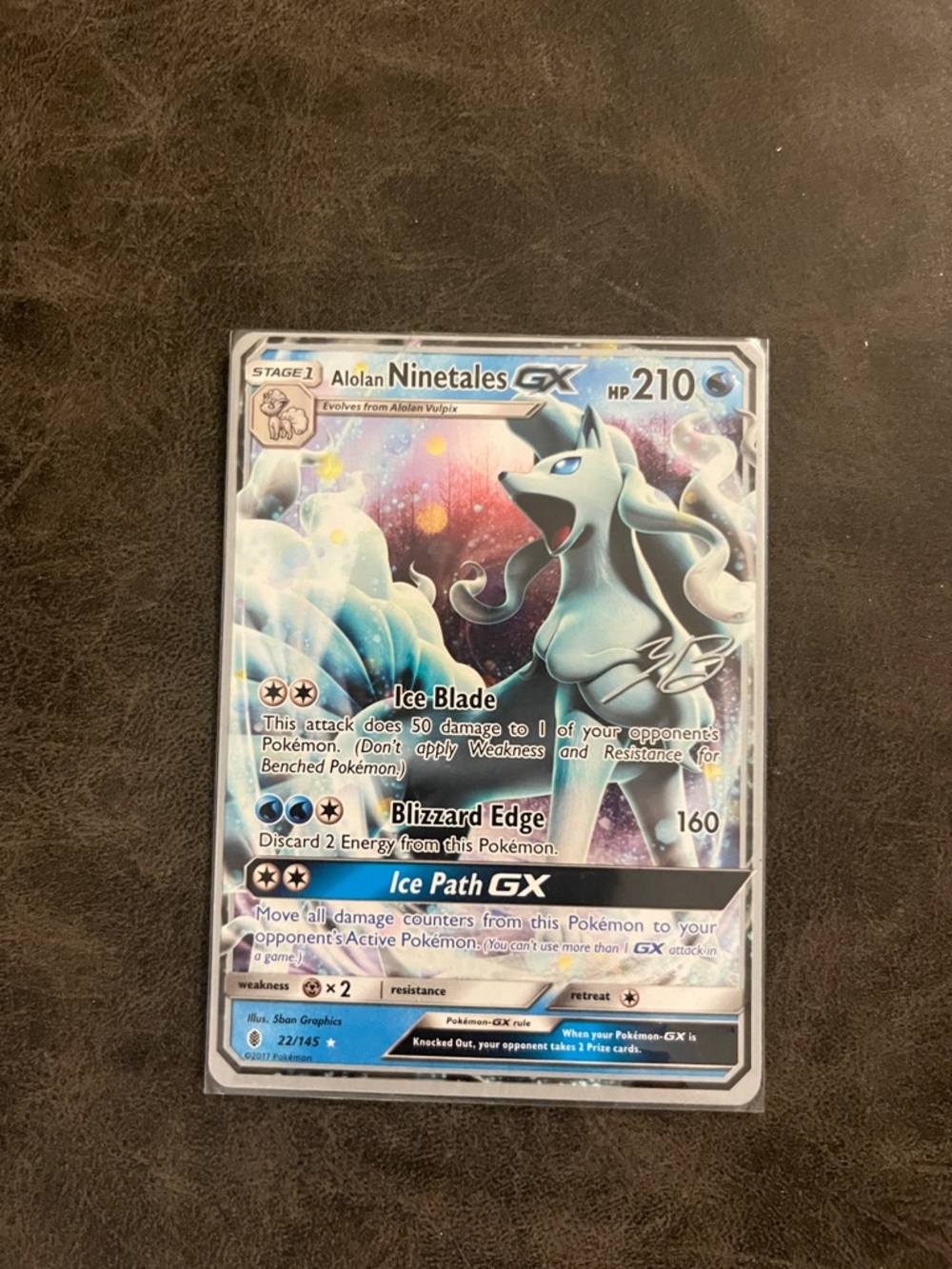 Alolan Ninetales GX 22/145 Guardians Rising Ultra Rare Pokemon Championship Card